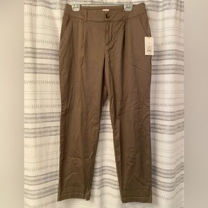 high-rise brown pants, size 10